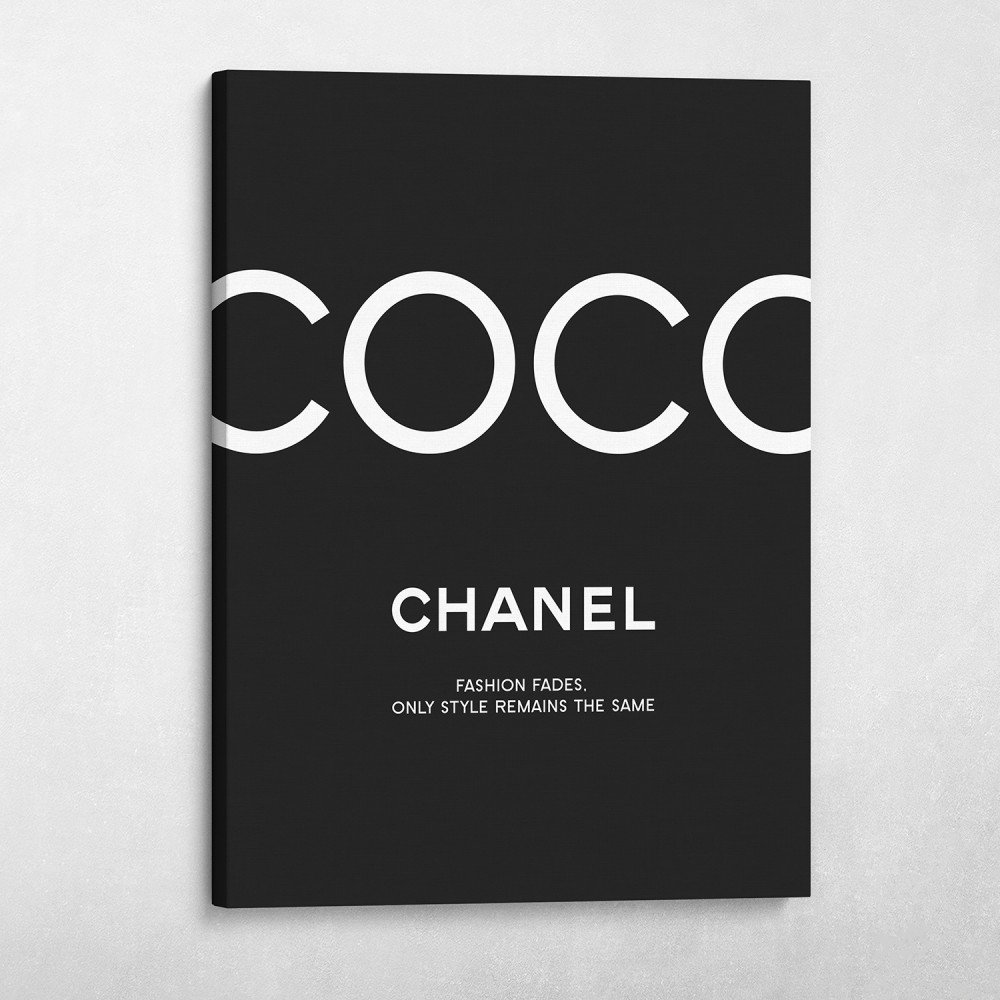 Chanel COCO Modern Black Fashion Chic Wall Art